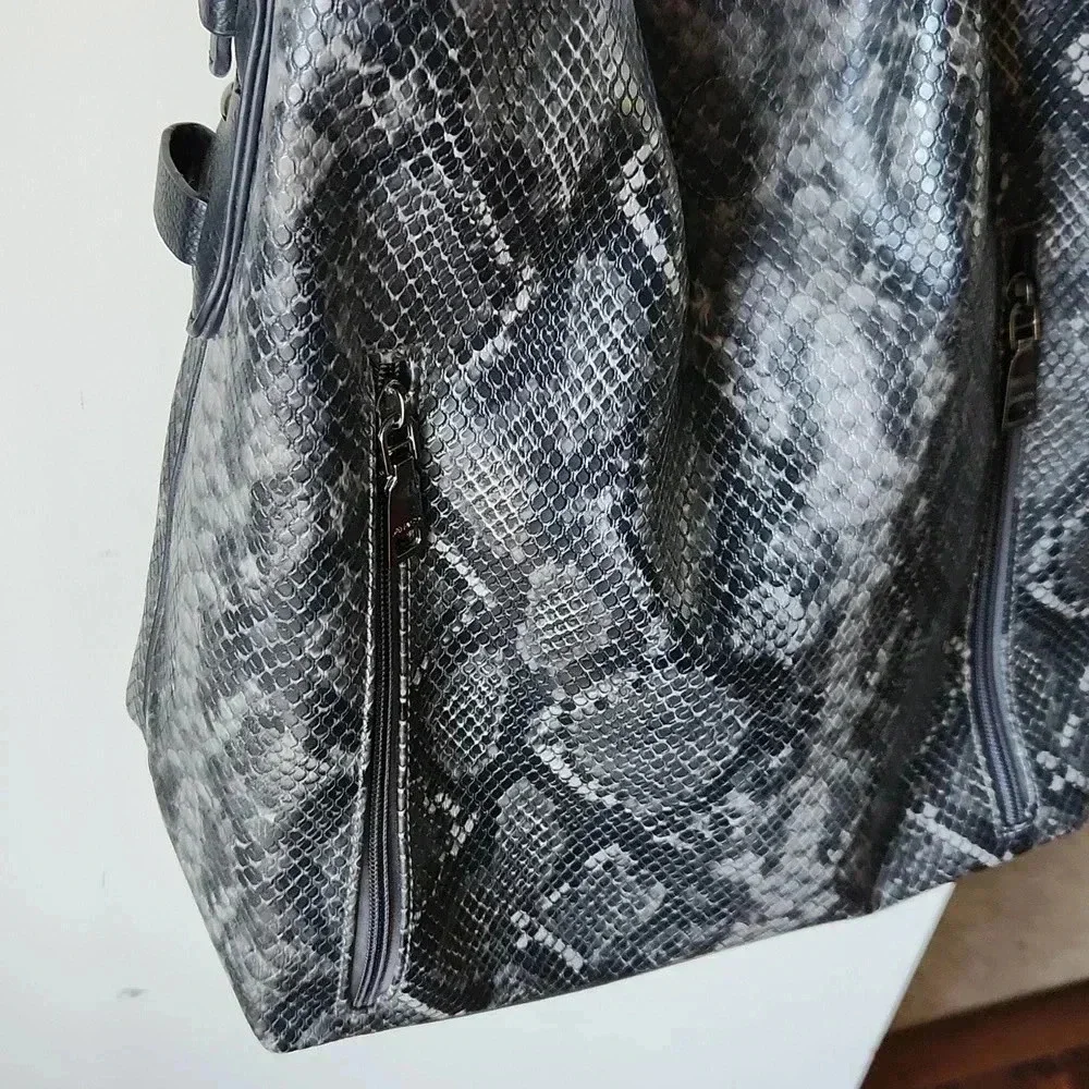 Alexa Python Snake‎ Hobo Bag Adjustable Strap Black Gray